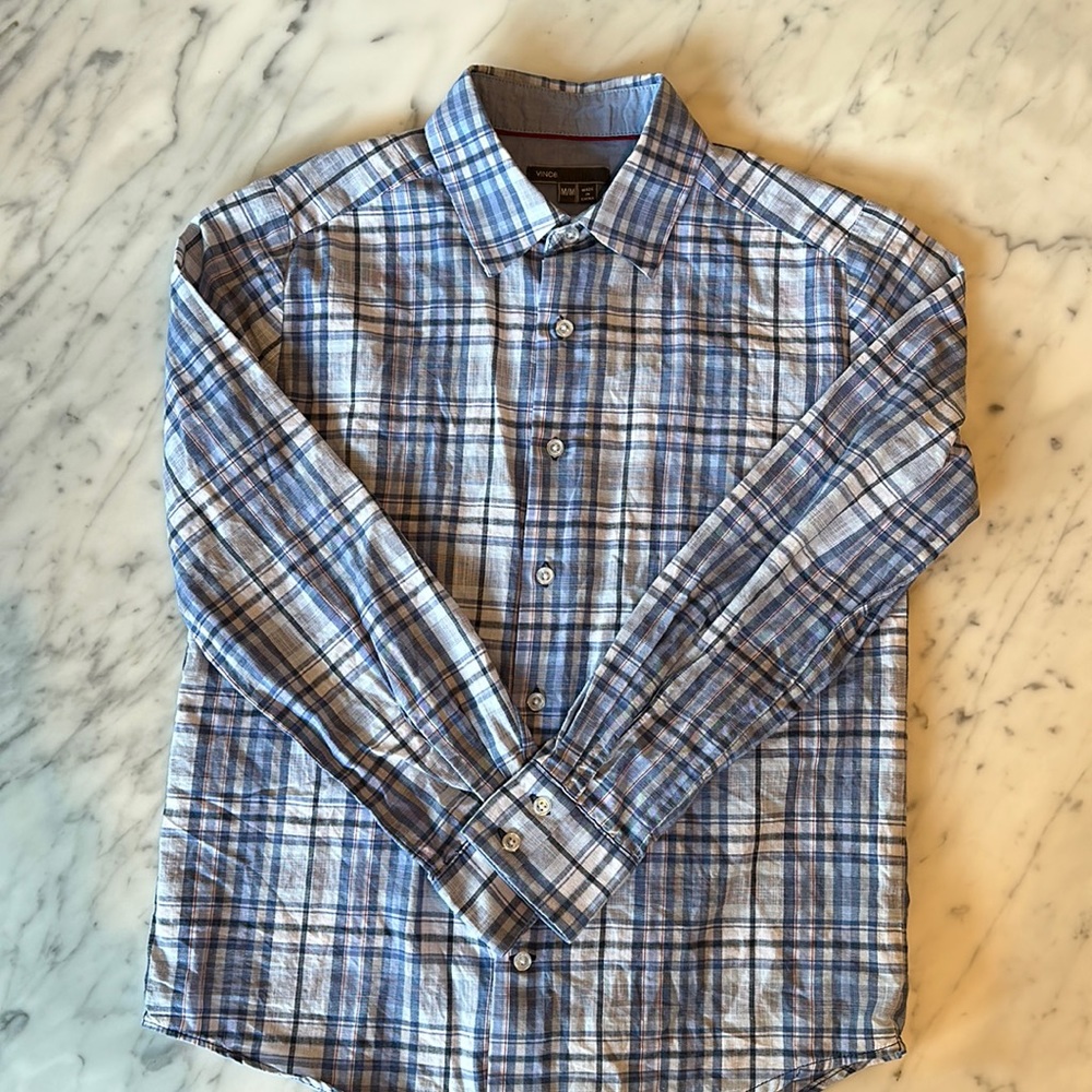 Boys Vince long-sleeved, button-down shirt, size medium